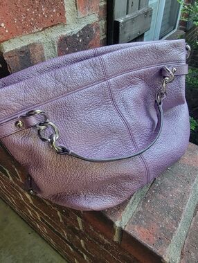 Coach Leather Brooke Metallic Hobo